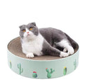 MIAOFAIRY cactus-patterned round cat scratcher bed